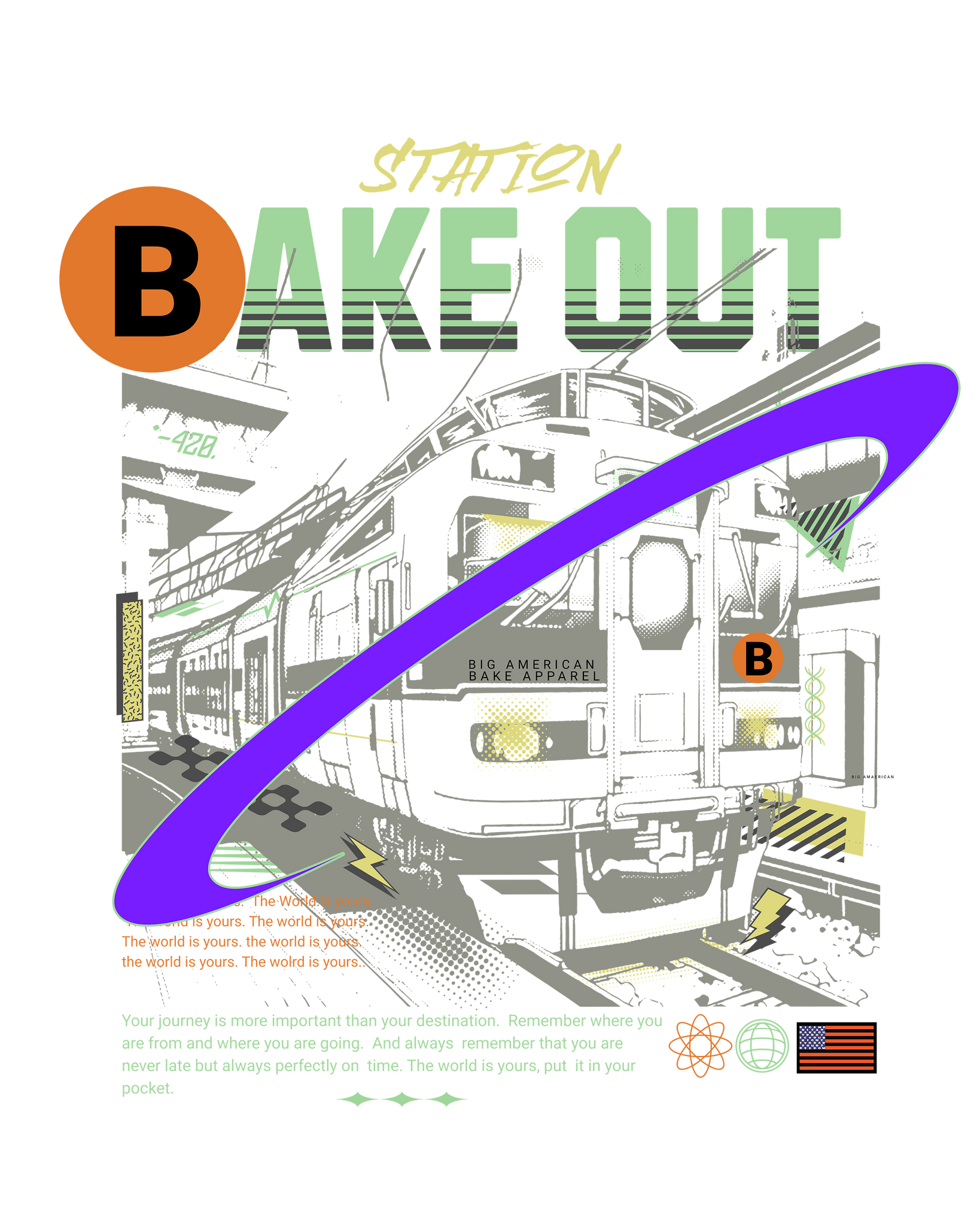 Bella Canvas Tri-Blend Unisex "Bake Out Station" T-Shirt