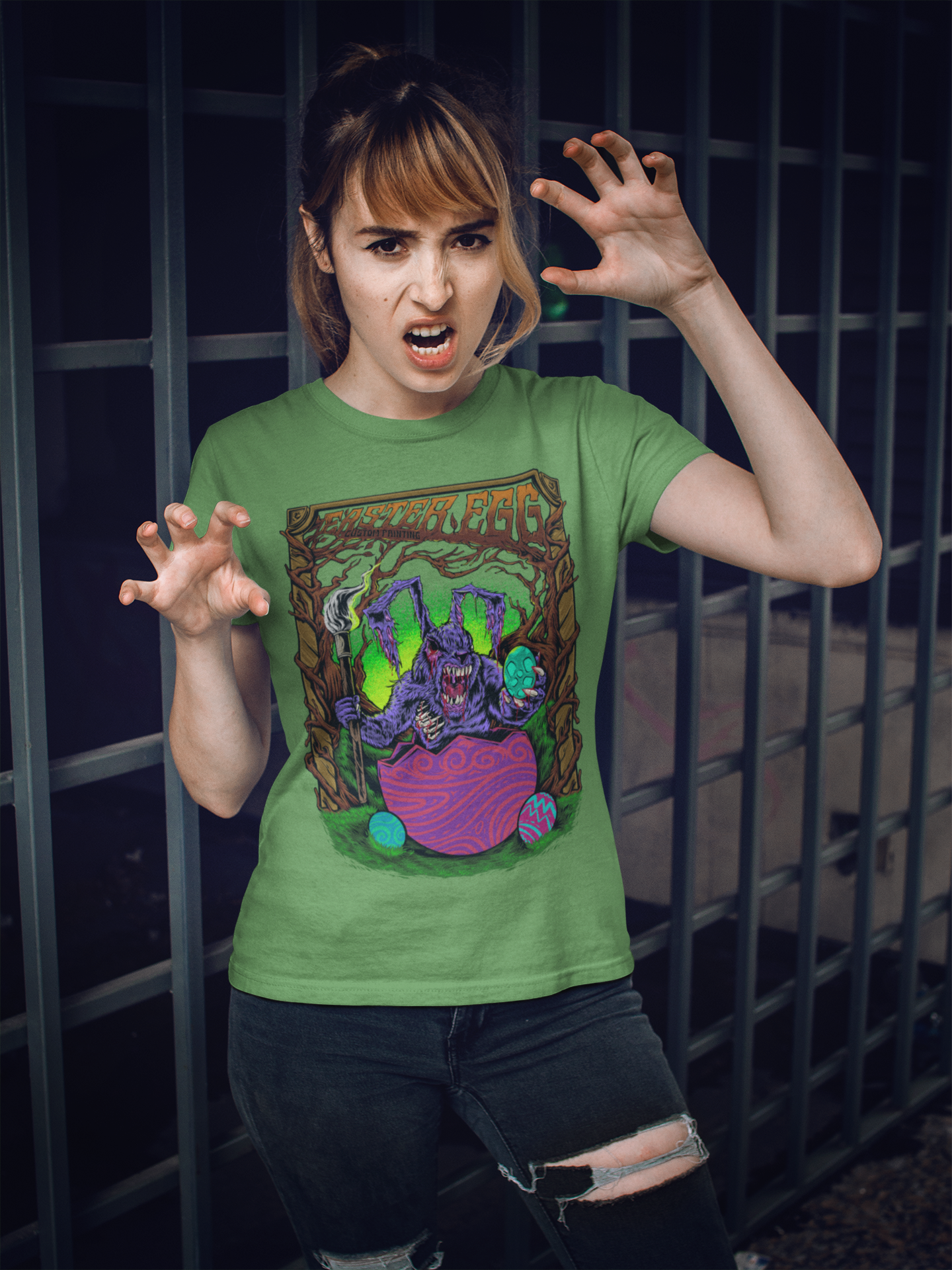 Bella canvas Unisex 100% Cotton "Zombie Bunny" T-Shirt