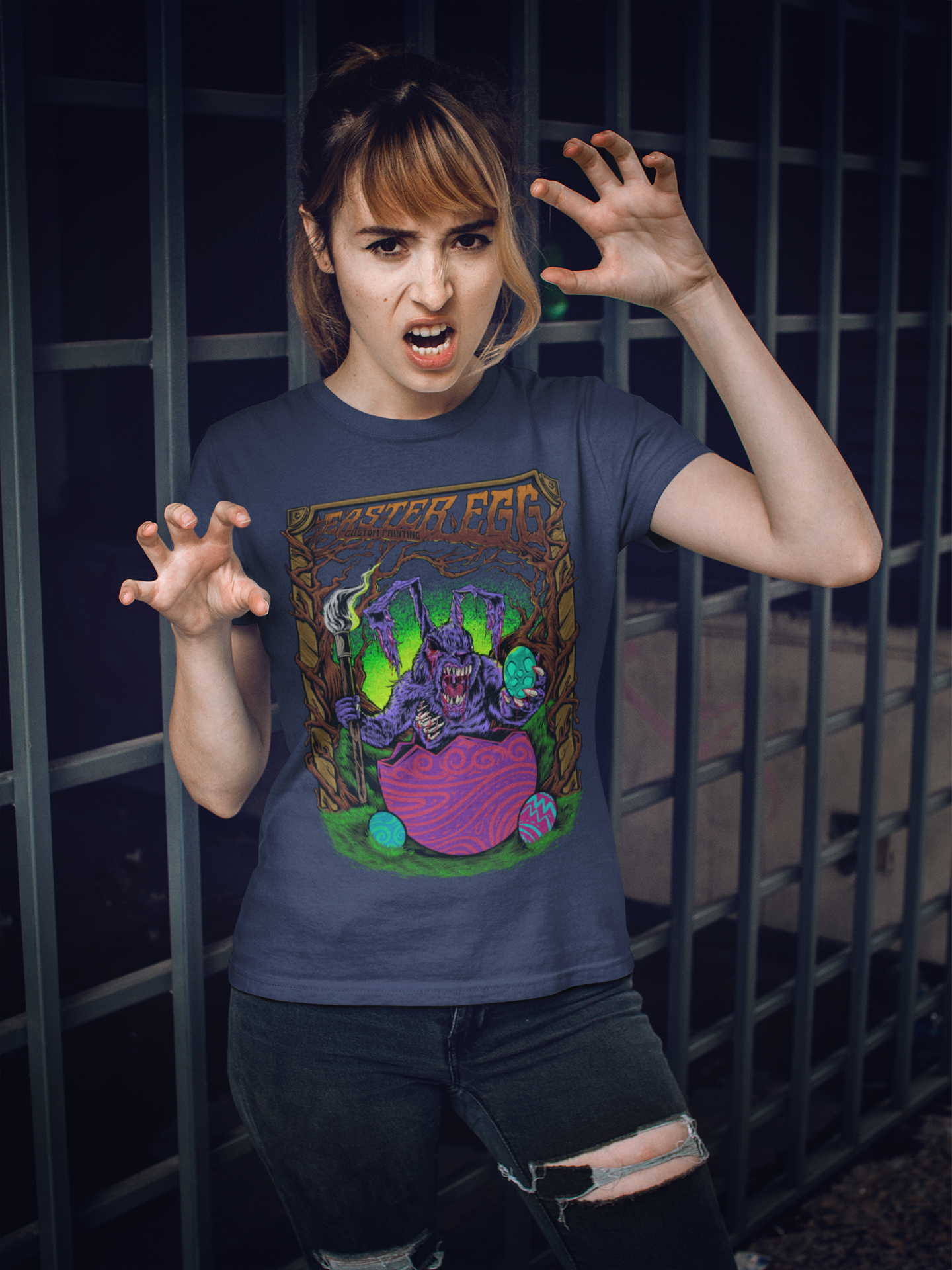 Bella canvas Unisex 100% Cotton "Zombie Bunny" T-Shirt