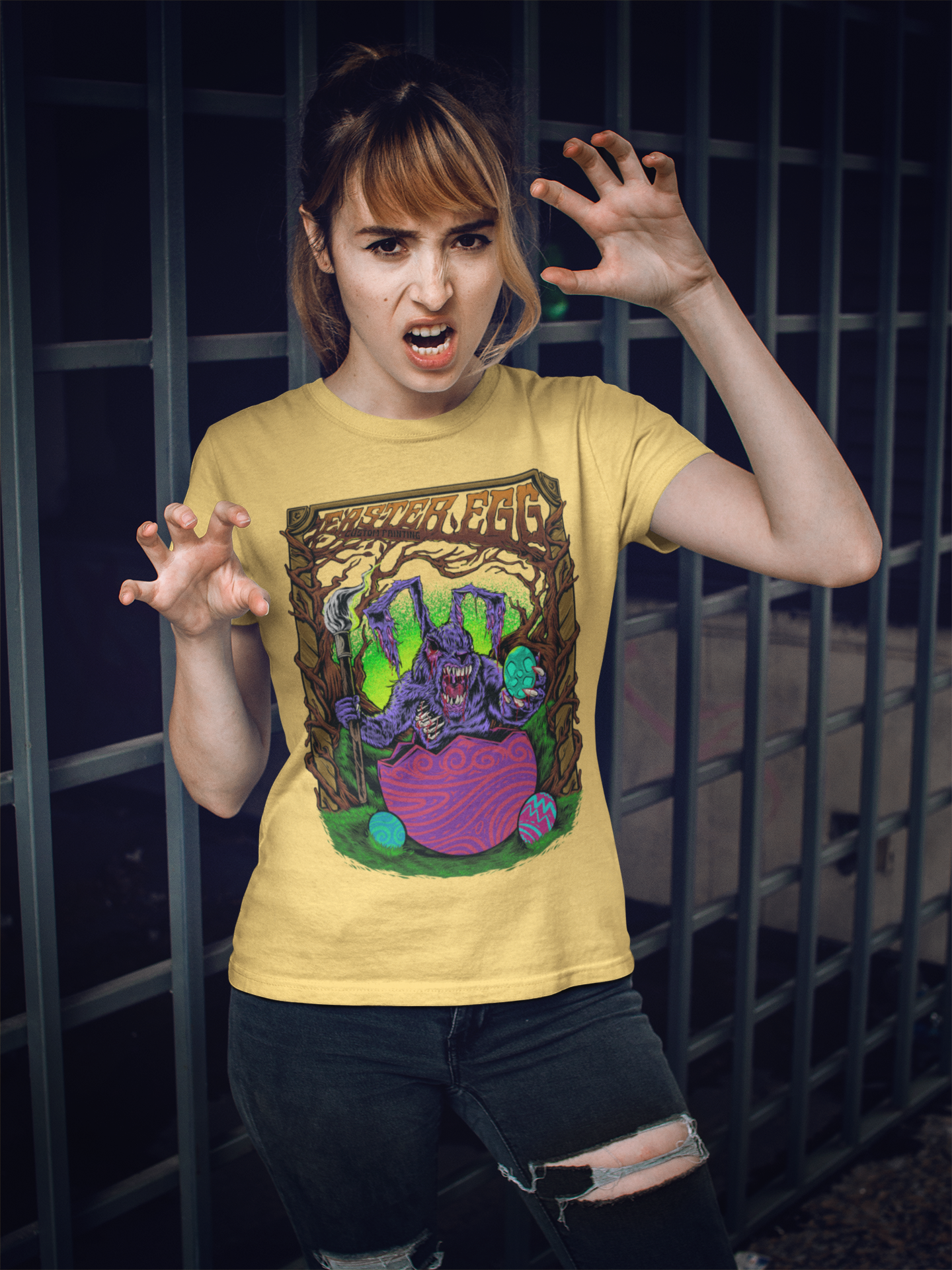 Bella canvas Unisex 100% Cotton "Zombie Bunny" T-Shirt