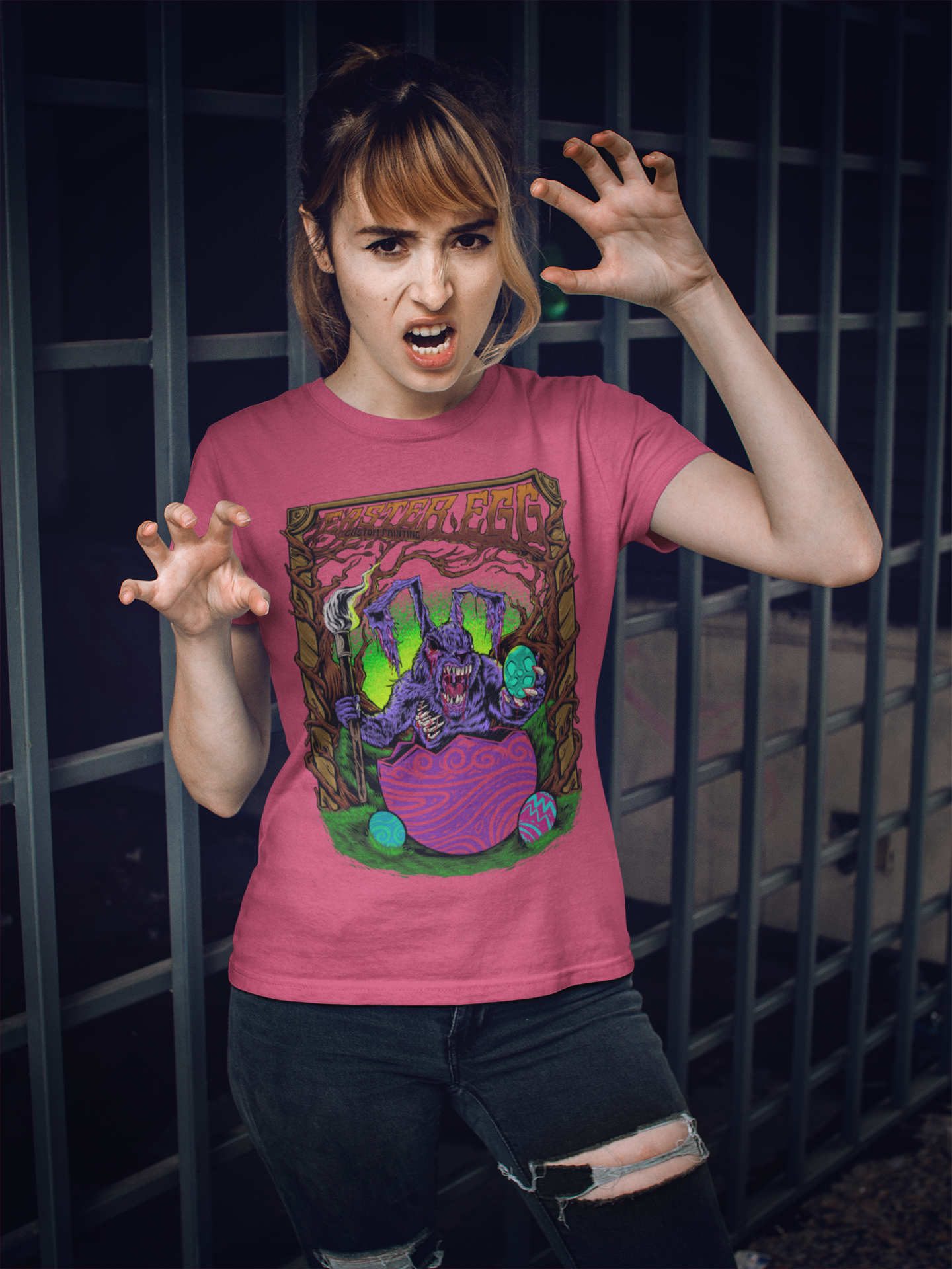 Bella canvas Unisex 100% Cotton "Zombie Bunny" T-Shirt