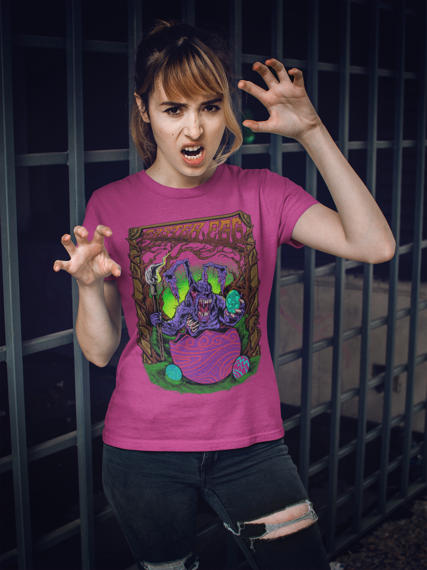 Bella canvas Unisex 100% Cotton "Zombie Bunny" T-Shirt