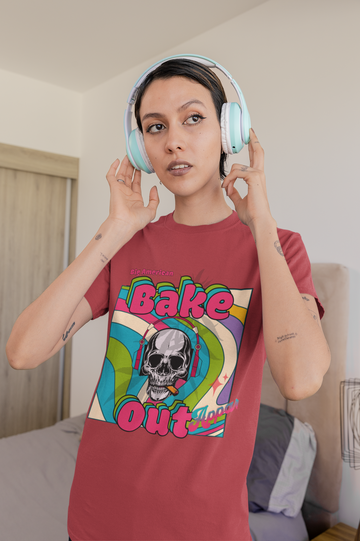 Bella Canvas Tri-Blend "Skull Bake Out" T-Shirt