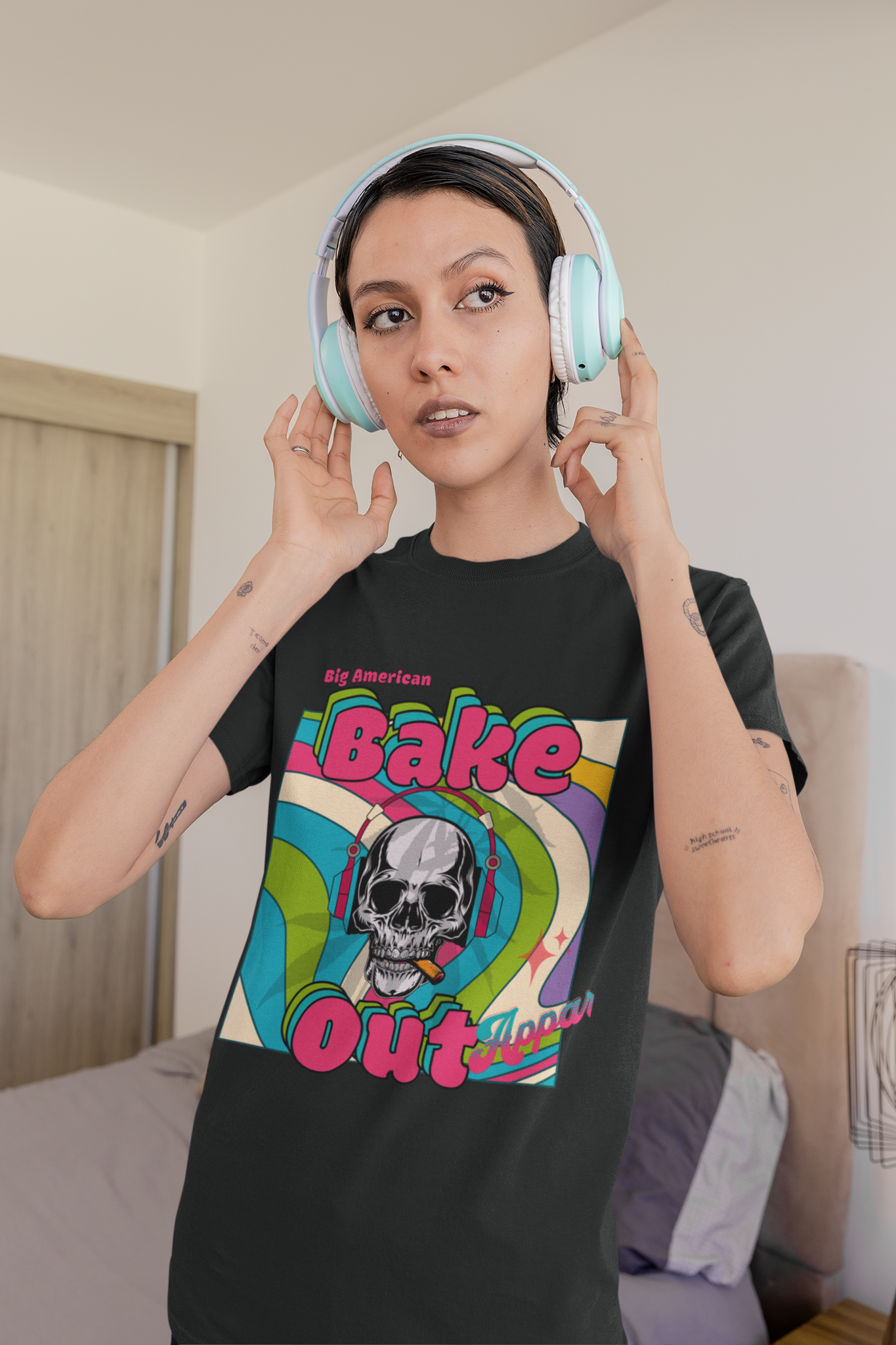 Bella Canvas Tri-Blend "Skull Bake Out" T-Shirt