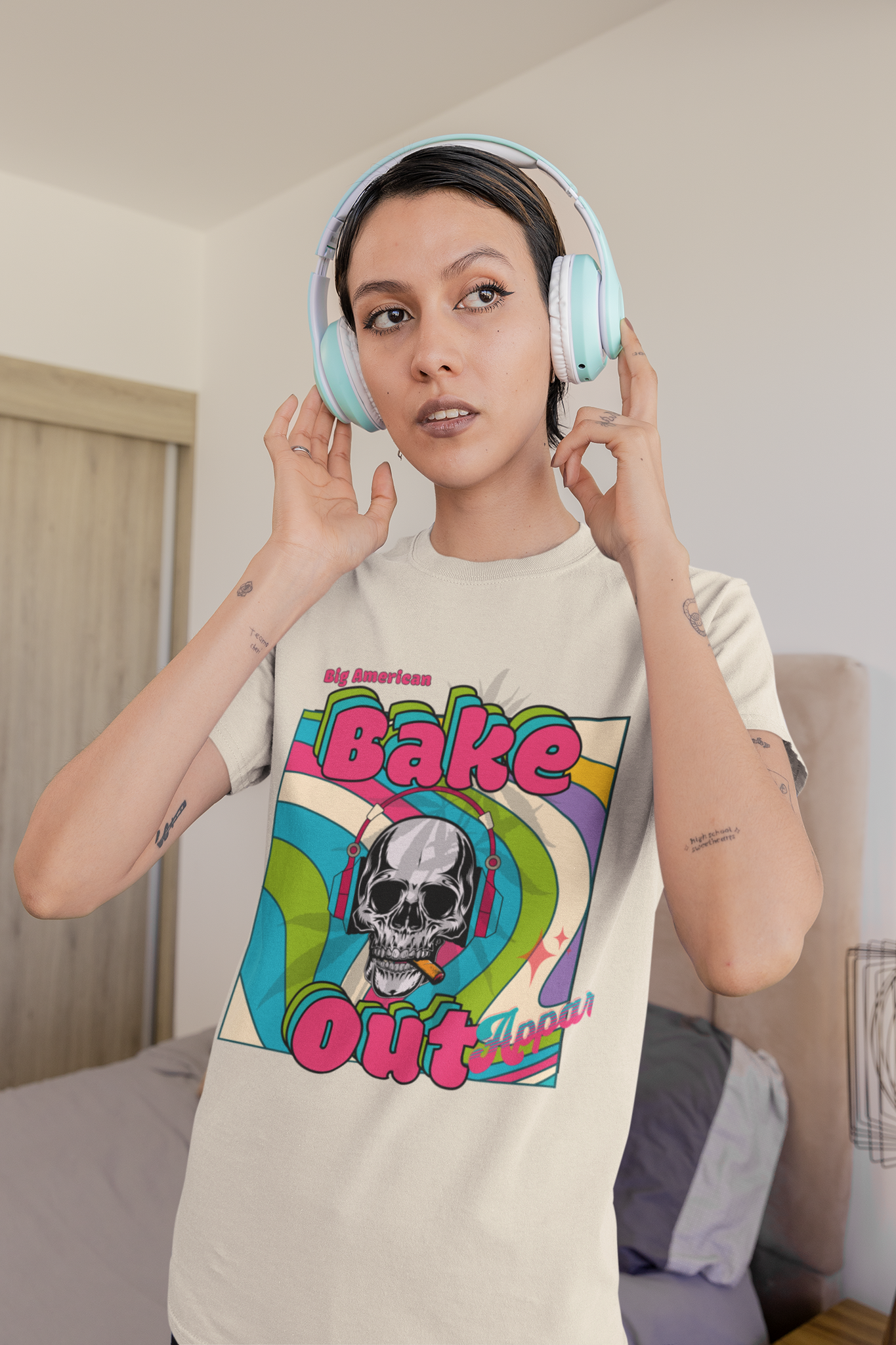 Bella Canvas Tri-Blend "Skull Bake Out" T-Shirt