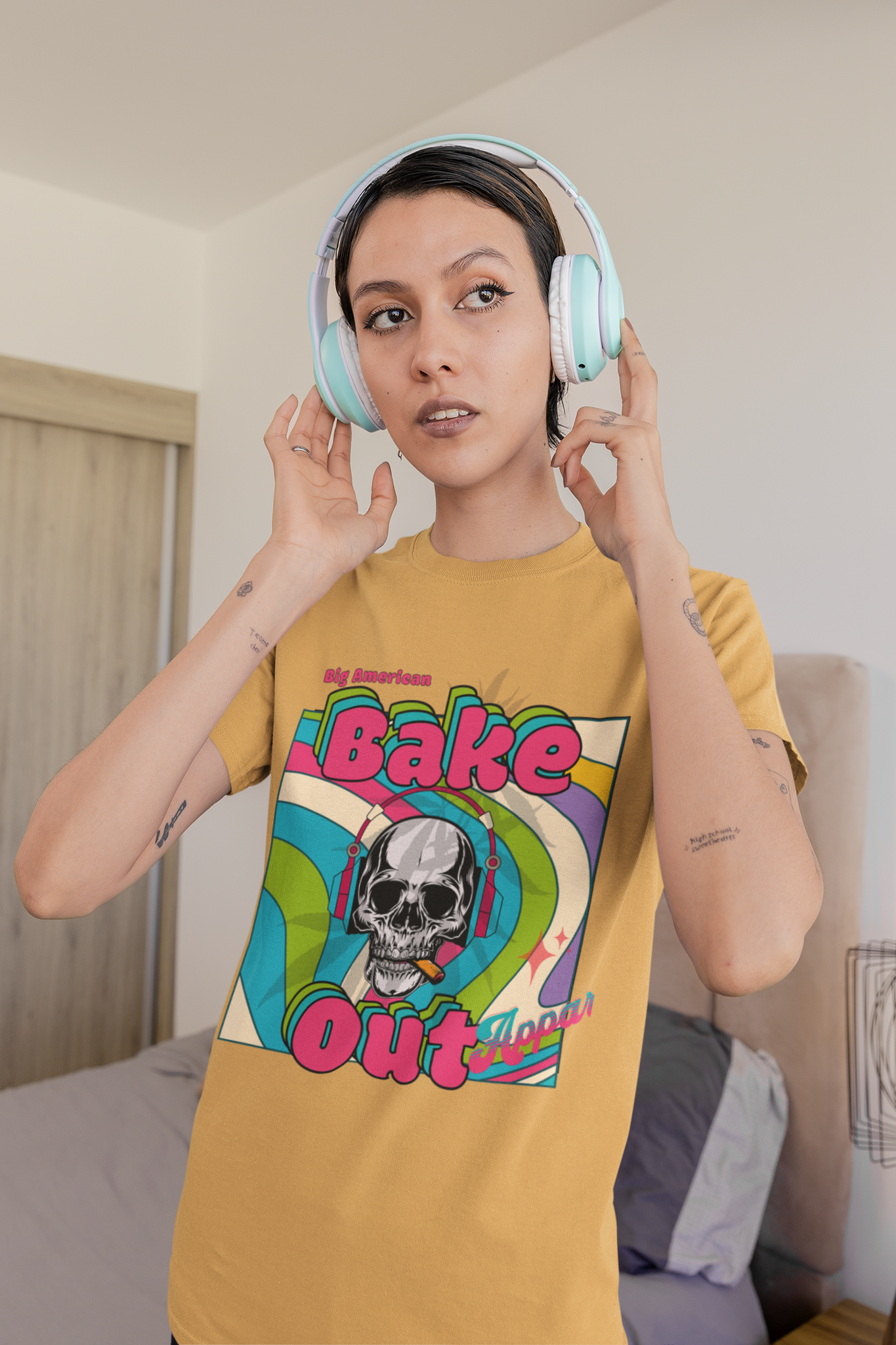 Bella Canvas Tri-Blend "Skull Bake Out" T-Shirt