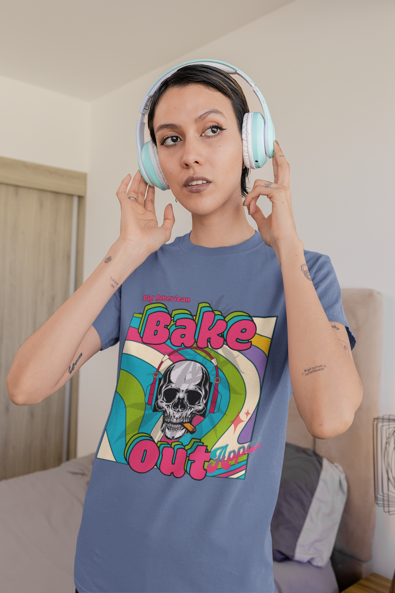 Bella Canvas Tri-Blend "Skull Bake Out" T-Shirt