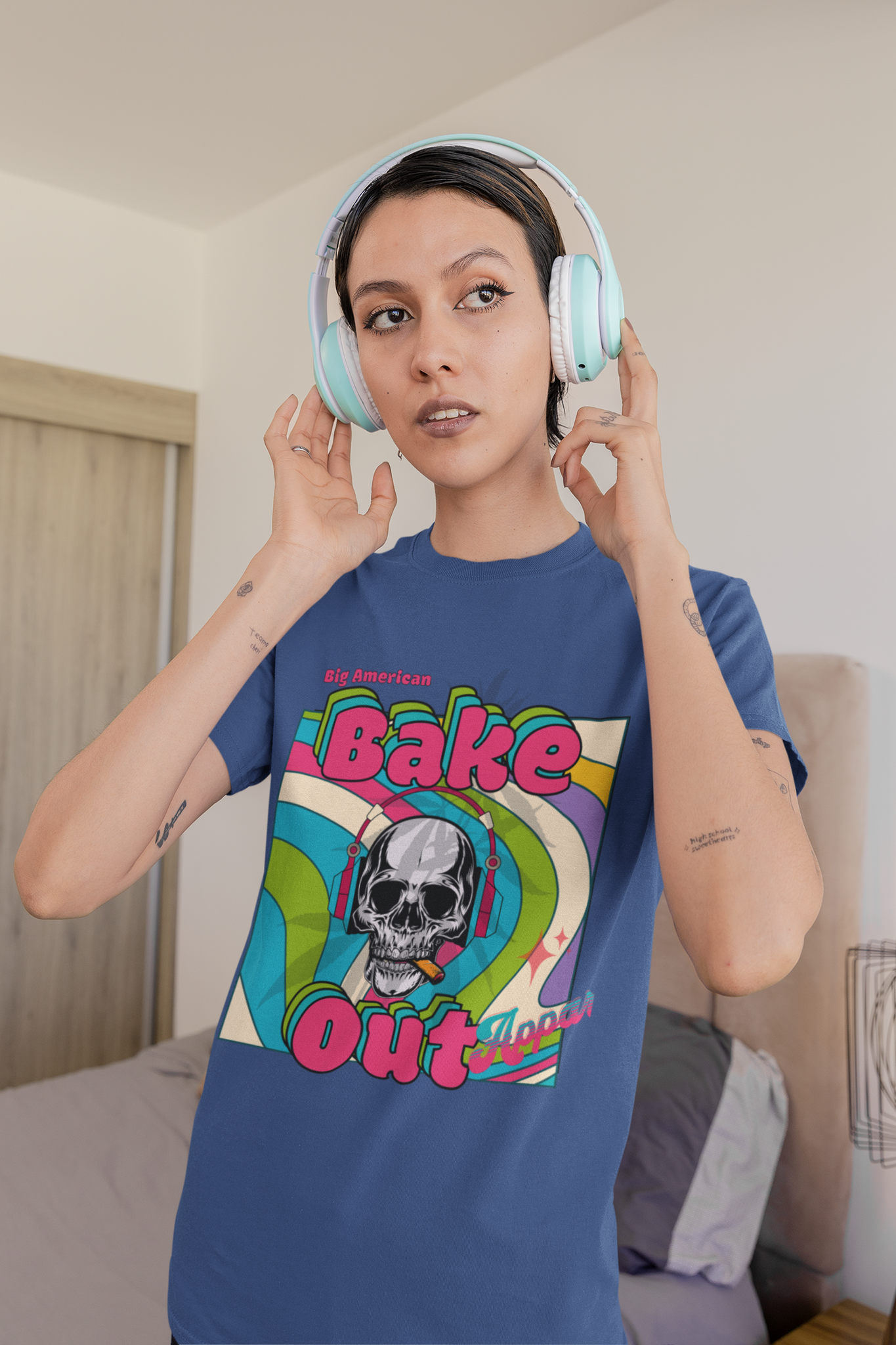 Bella Canvas Tri-Blend "Skull Bake Out" T-Shirt