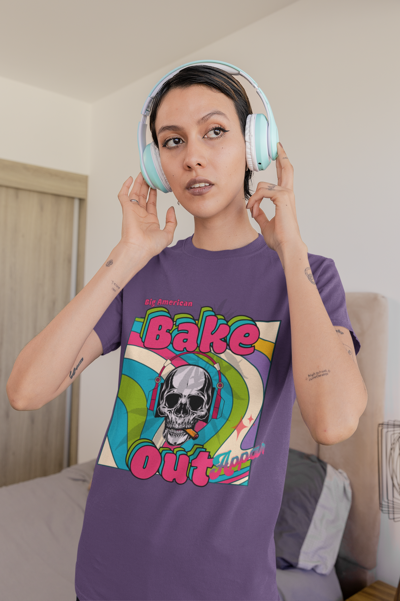 Bella Canvas Tri-Blend "Skull Bake Out" T-Shirt