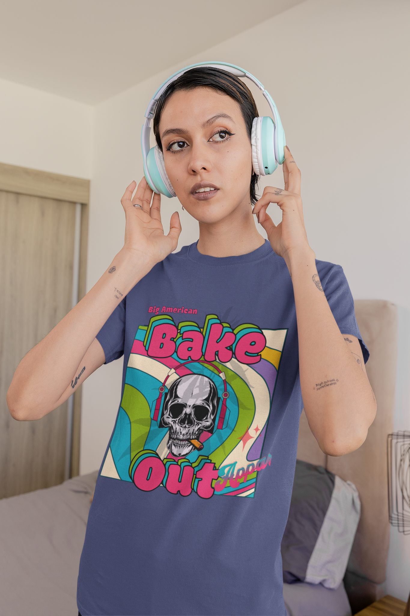 Bella Canvas Tri-Blend "Skull Bake Out" T-Shirt