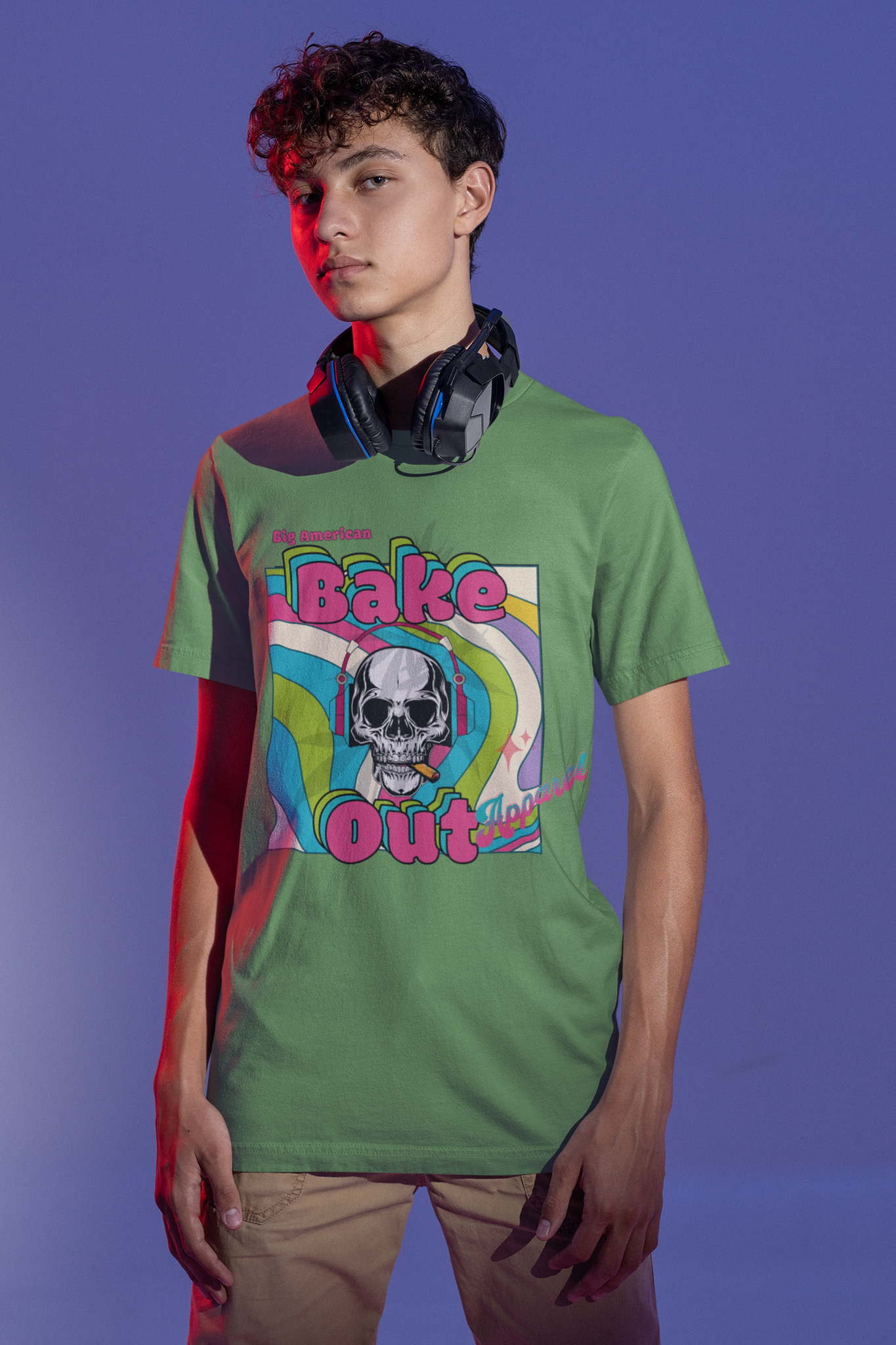 Bella Canvas 100% Cotton Unisex "Skull Bake Out" T-Shirt