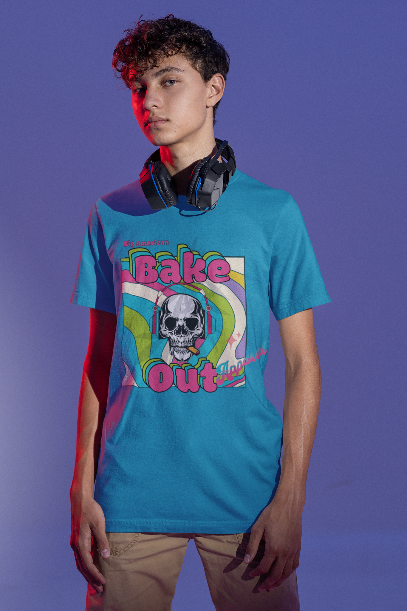 Bella Canvas 100% Cotton Unisex "Skull Bake Out" T-Shirt