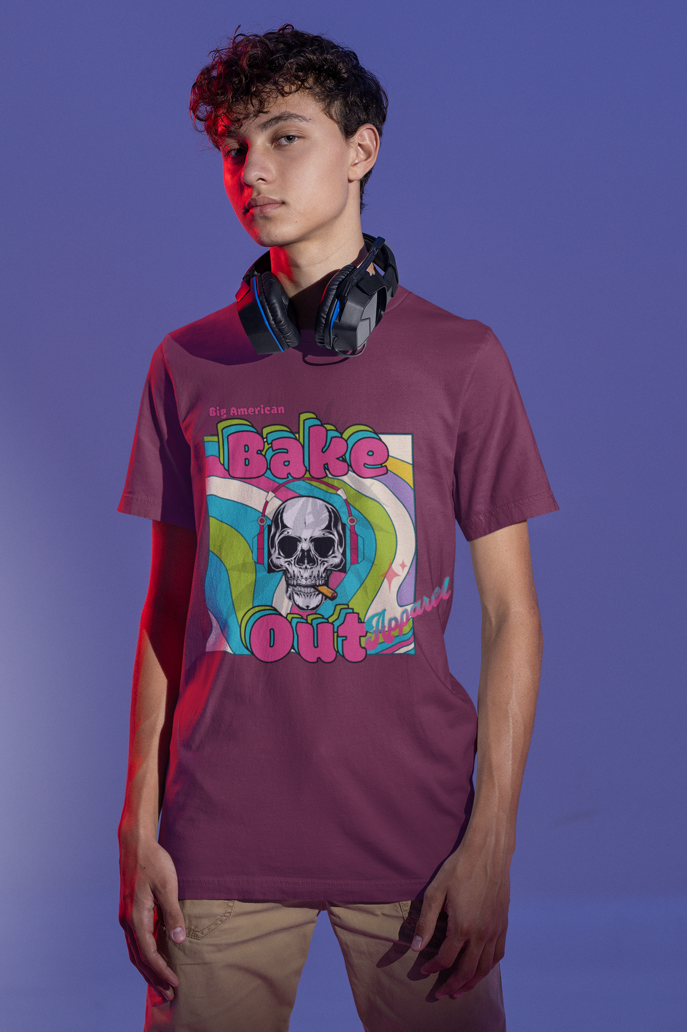 Bella Canvas 100% Cotton Unisex "Skull Bake Out" T-Shirt