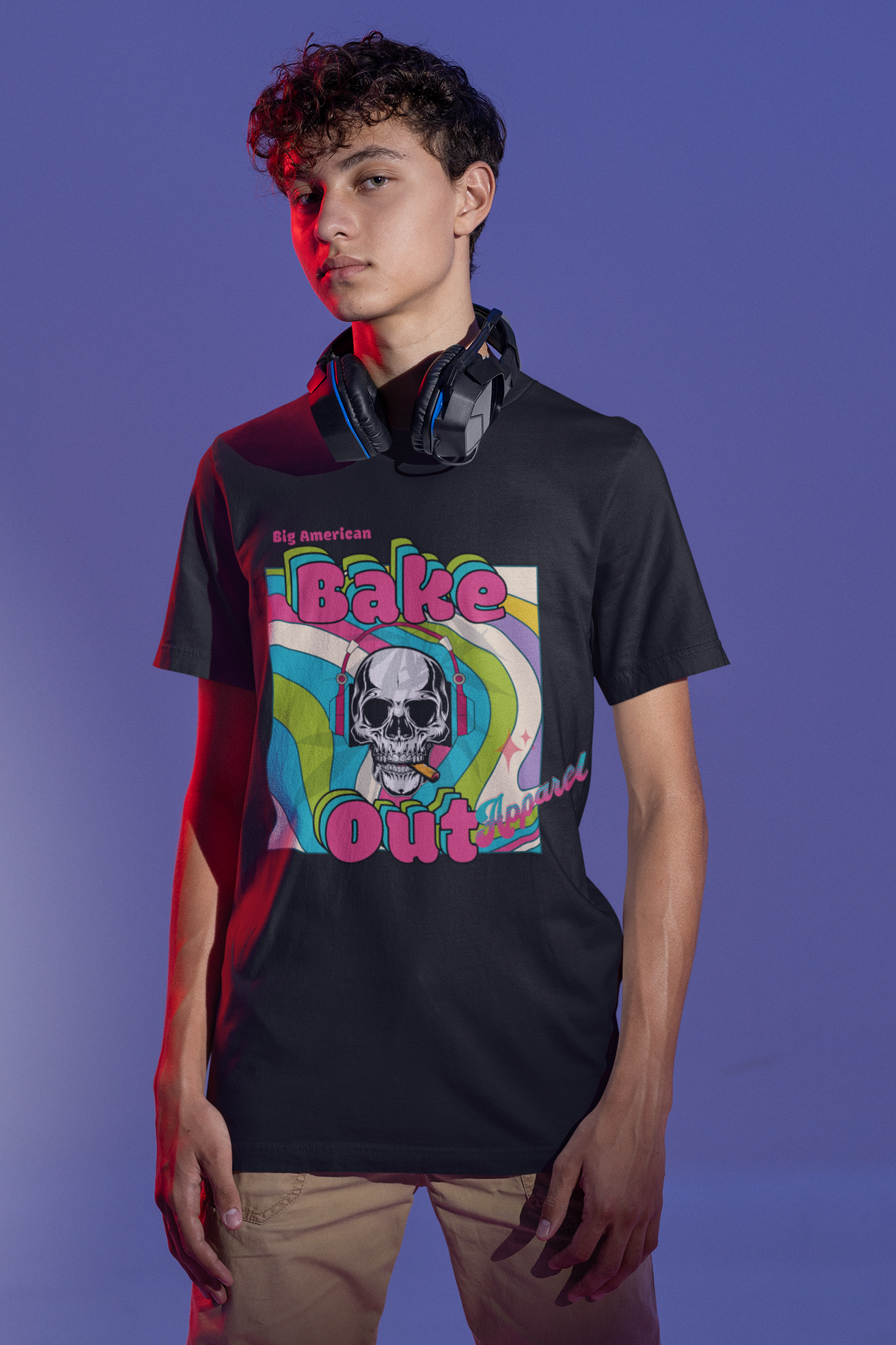 Bella Canvas 100% Cotton Unisex "Skull Bake Out" T-Shirt