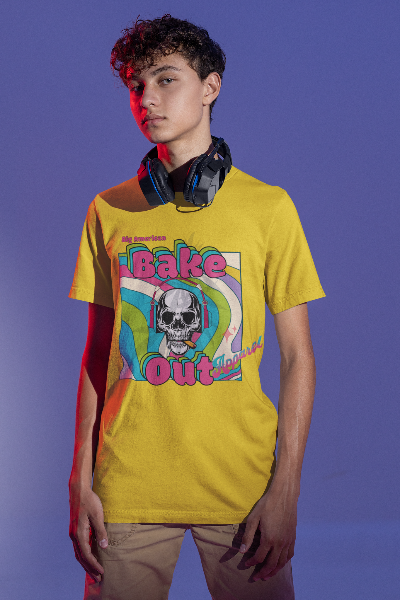 Bella Canvas 100% Cotton Unisex "Skull Bake Out" T-Shirt