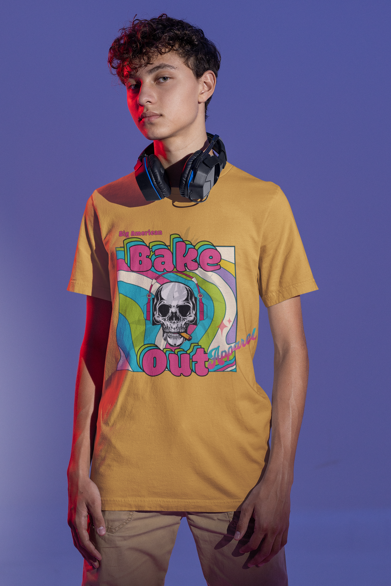 Bella Canvas 100% Cotton Unisex "Skull Bake Out" T-Shirt