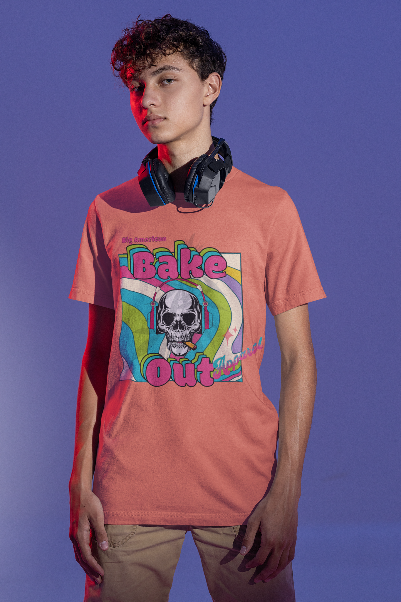 Bella Canvas 100% Cotton Unisex "Skull Bake Out" T-Shirt