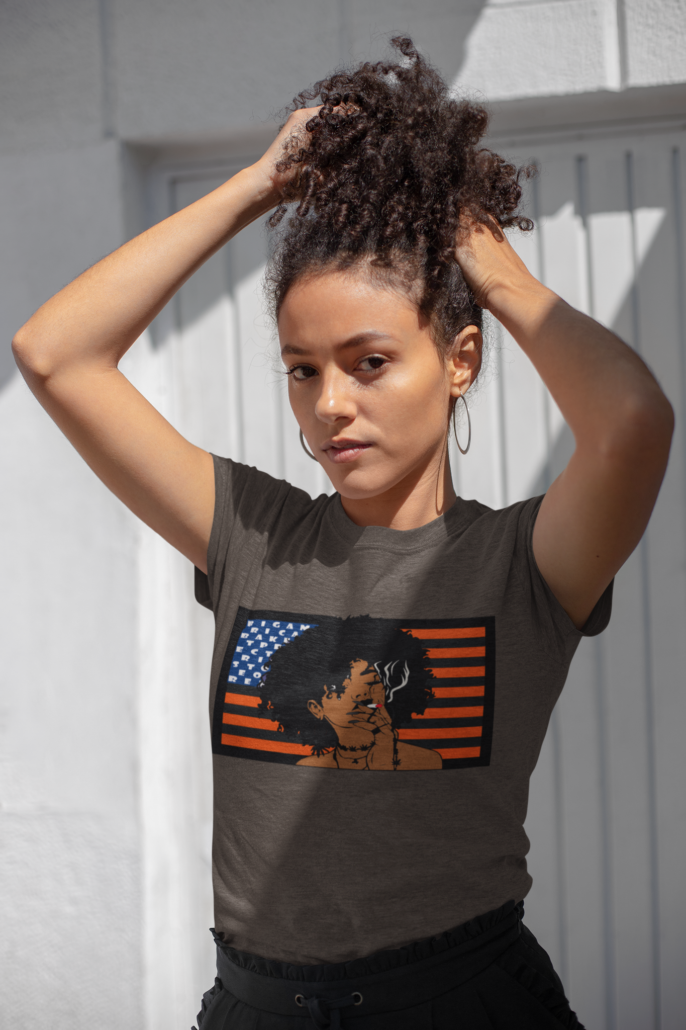 Gildan Unisex 100% Cotton " Afro queen" T-Shirt