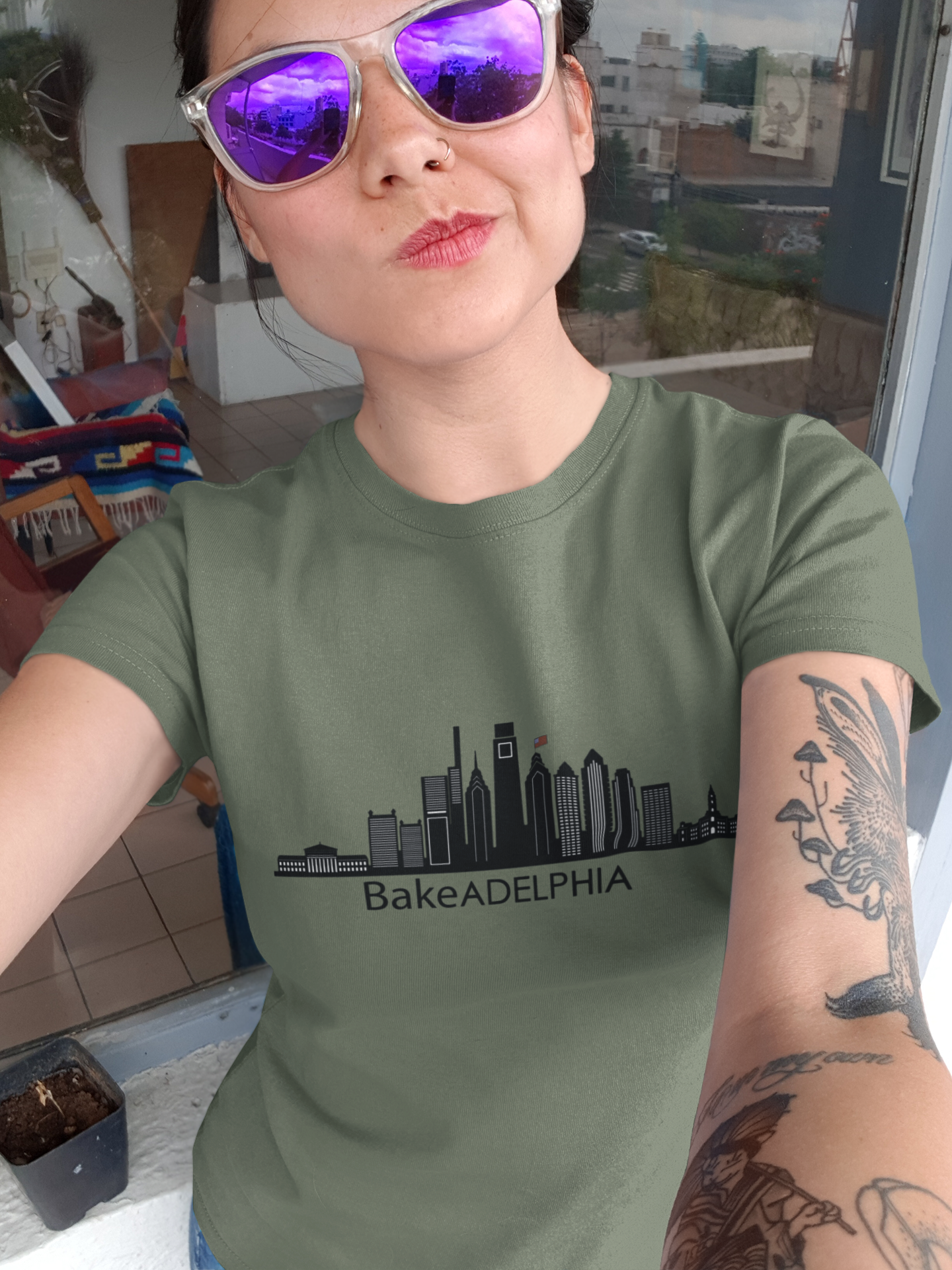 Gildan Unisex 100% Cotton "Bakeadelphia" T-Shirt